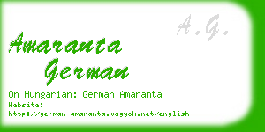 amaranta german business card